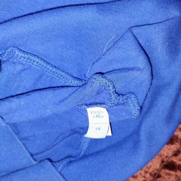 Piper & Blue Graphic Cap Sleeve Tee Blue - Picture 10 of 10